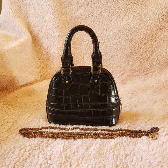 🖤 Faux Leather Mini Satchel - Picture 3 of 8